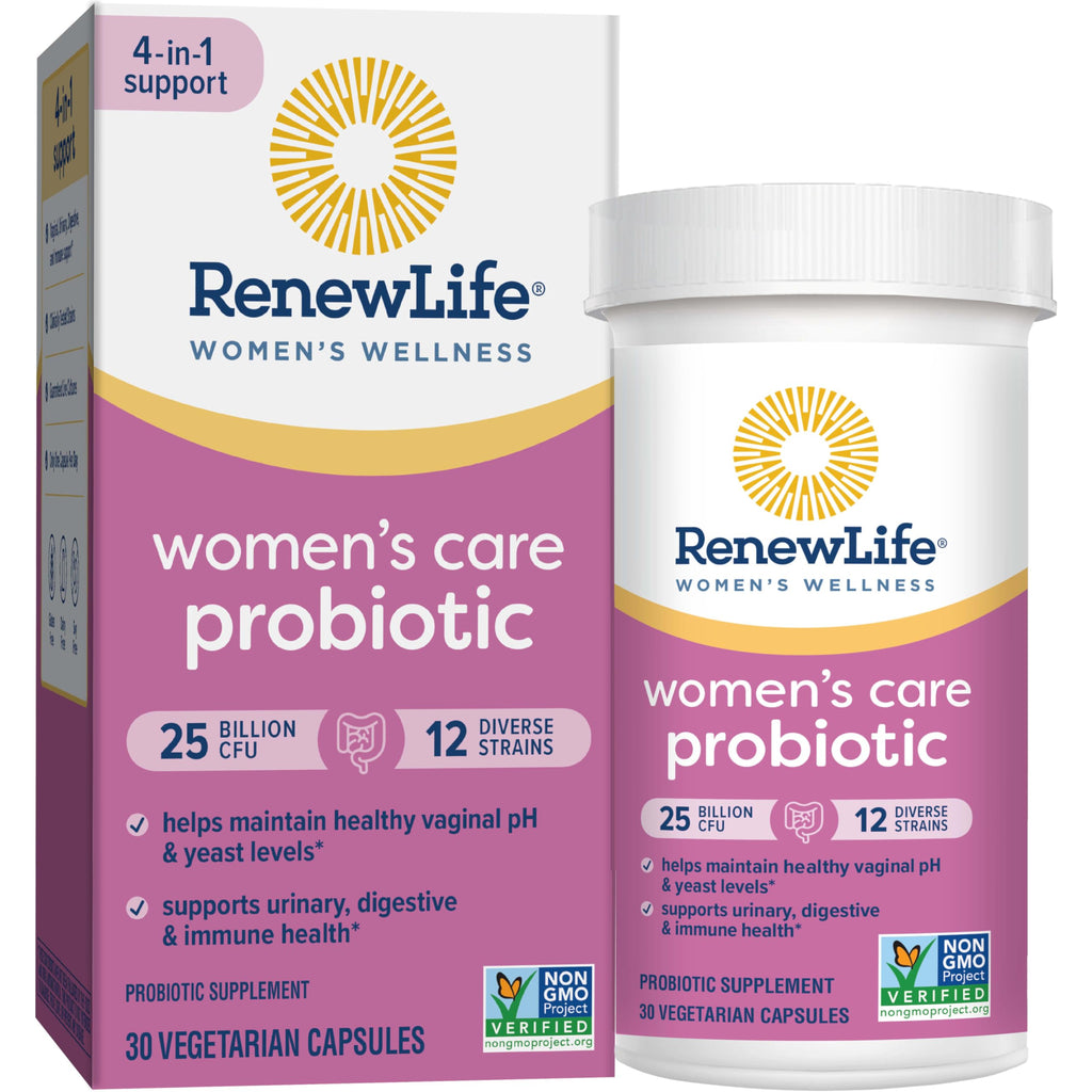 Renew Life Women's Probiotic Capsules – 25 Billion CFU, 12 Strains, Supports Vaginal pH Balance, Urinary, Digestive & Immune Health
