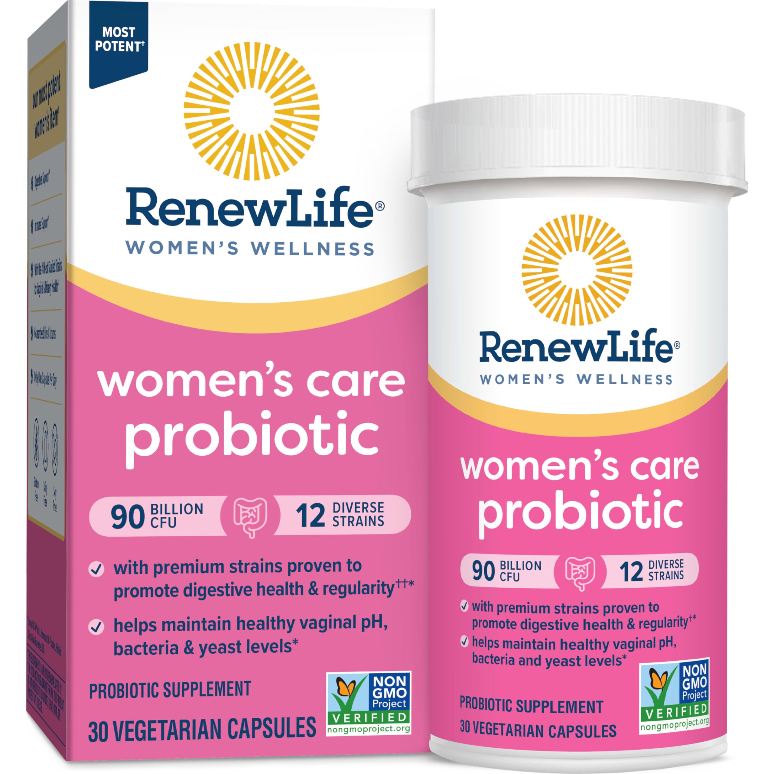 Renew Life Women's Probiotic Capsules - 90 Billion CFU, 12 Strains, 30 Count