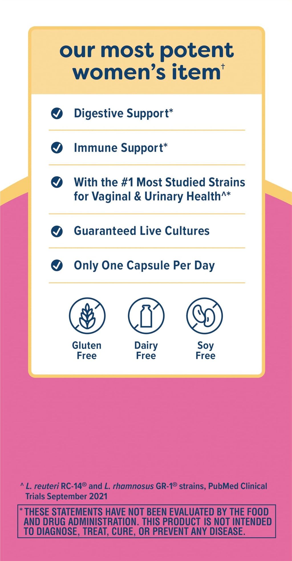 Renew Life Women's Probiotic Capsules — 90 Billion CFU for Vaginal, Urinary, Digestive & Immune Health