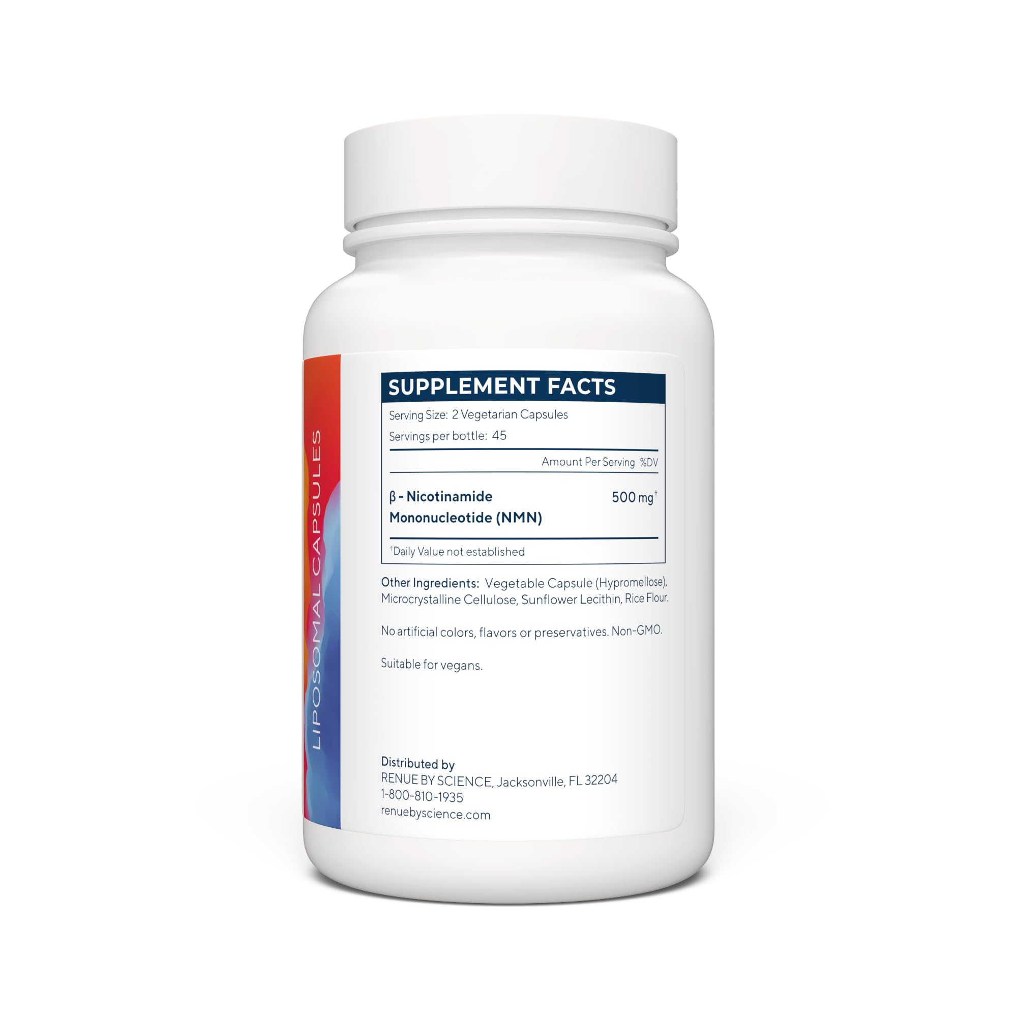 Renue By Science NMN Supplement | 90 Liposomal NMN Capsules – 250mg NMN per Serving | Made in USA