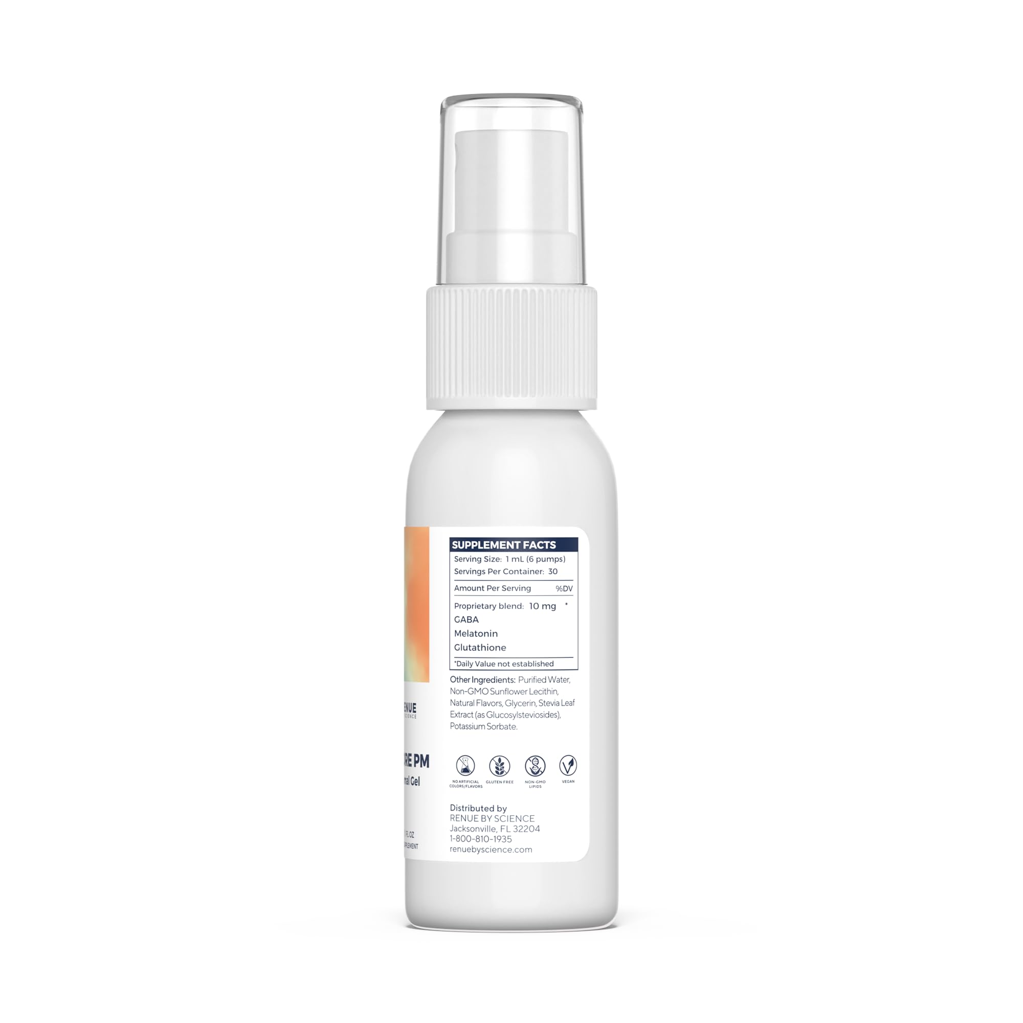 Renue By Science Restore PM | Liposomal Melatonin GABA Supplement Spray | 30ml Spray with Melatonin Glutathione & GABA 10mg - Sleep Aid Melatonin | Non-GMO | Made in The USA & Third Party Tested