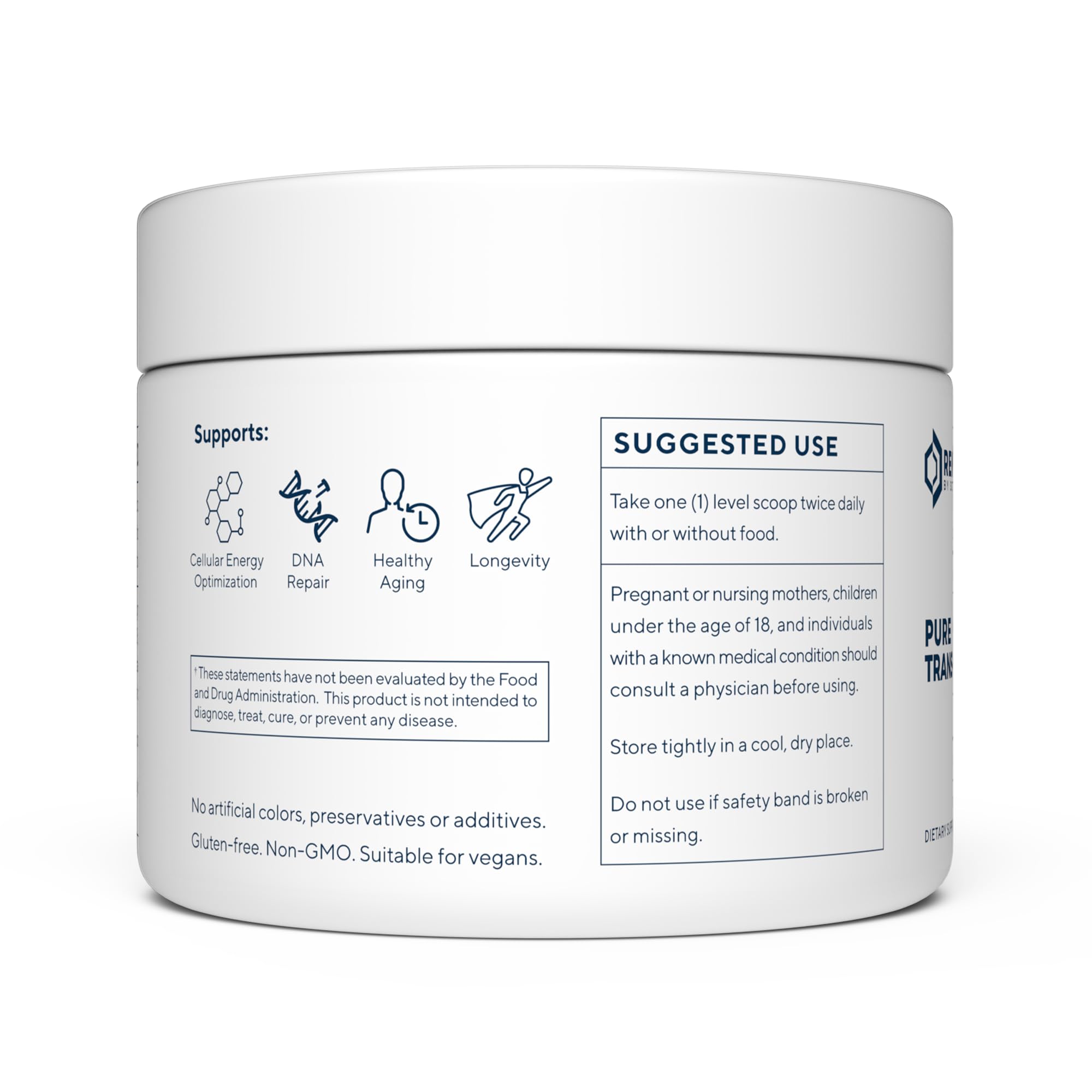 Renue By Science Resveratrol | High Strength Trans-Resveratrol Powder (100g) | Non-GMO & Allergen Free | Made in the USA