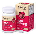 Renzo's Kids Iron Supplements – Dissolvable Vegan Iron with Vitamin C, Sugar Free, Orange, 90 Melty Tabs