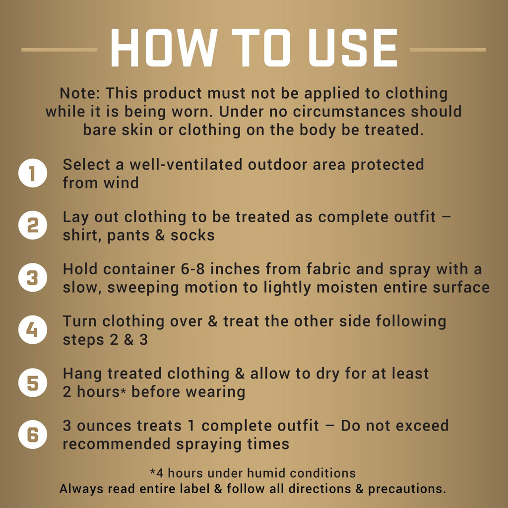 Repel Permethrin Clothing & Gear Insect Repellent – Aerosol Spray, 6.5 fl oz, Pack of 6