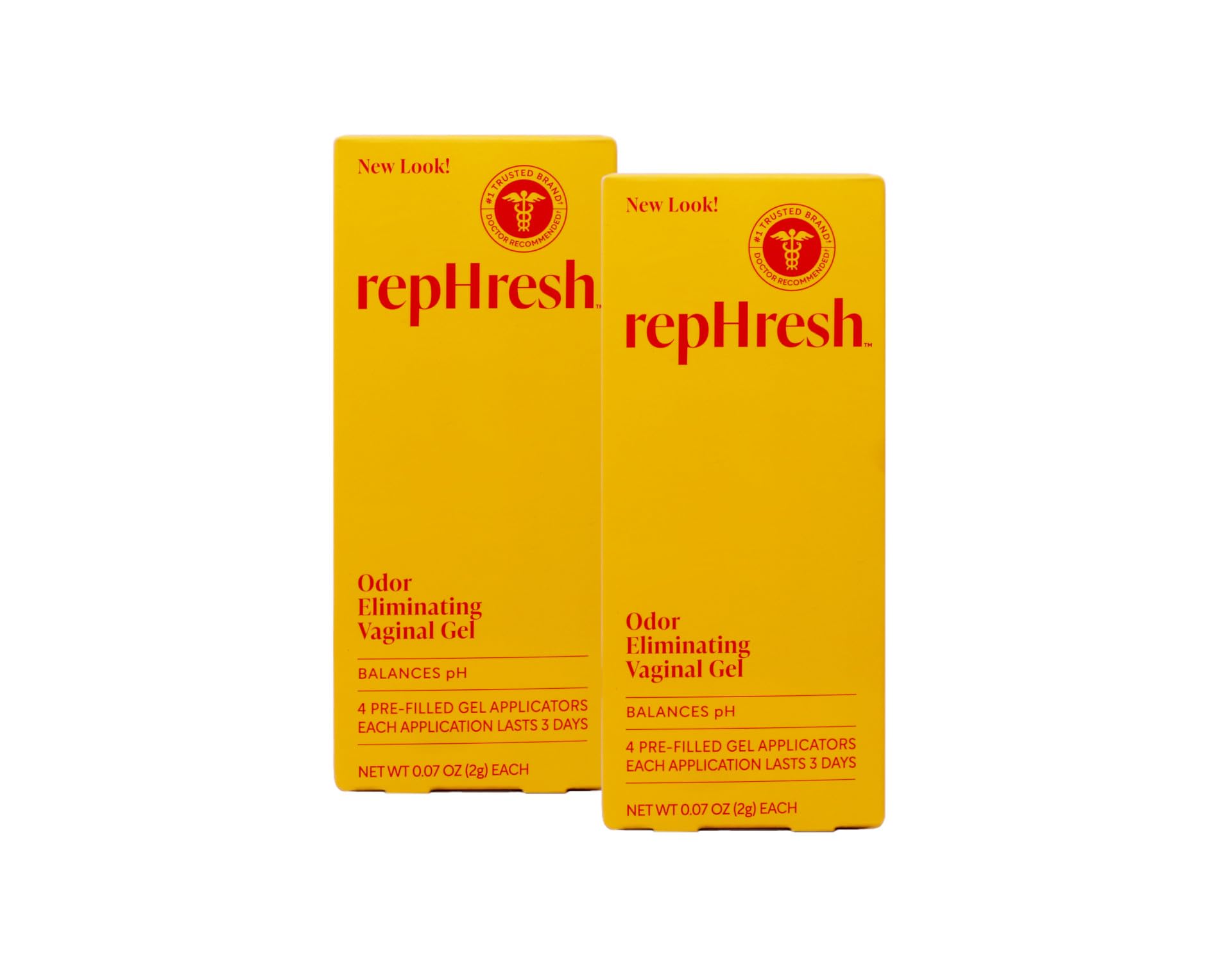 RepHresh Vaginal Gel – Odor Elimination & pH Balance (Pack of 2, 4 Applicators)