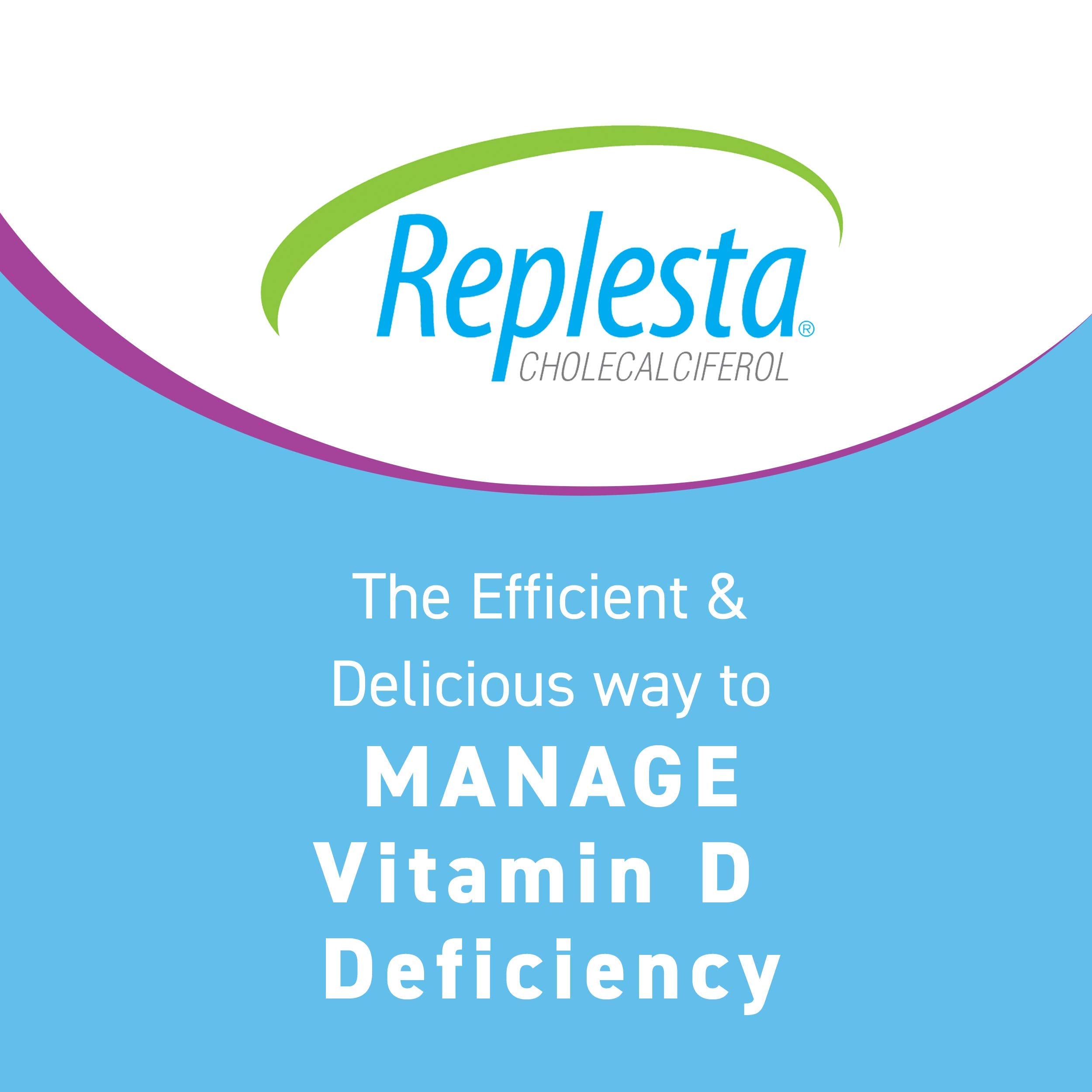 Replesta NX 14,000 IU Vitamin D3 - Weekly Chewable Wafer, Orange Flavor, Non-GMO | Pack of 2 (8 Tablets)