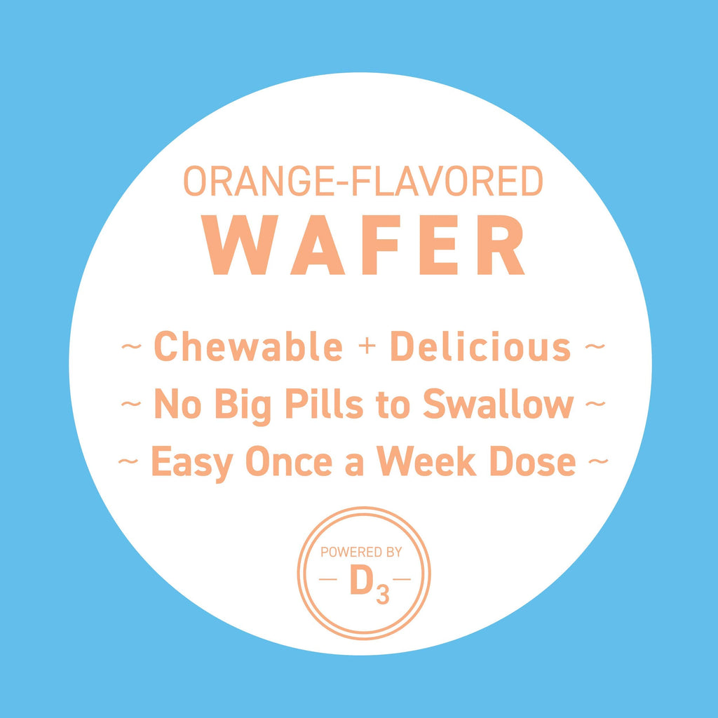 Replesta NX 14,000 IU Vitamin D3 - Weekly Chewable Wafer, Orange Flavor, Non-GMO | Pack of 2 (8 Tablets)