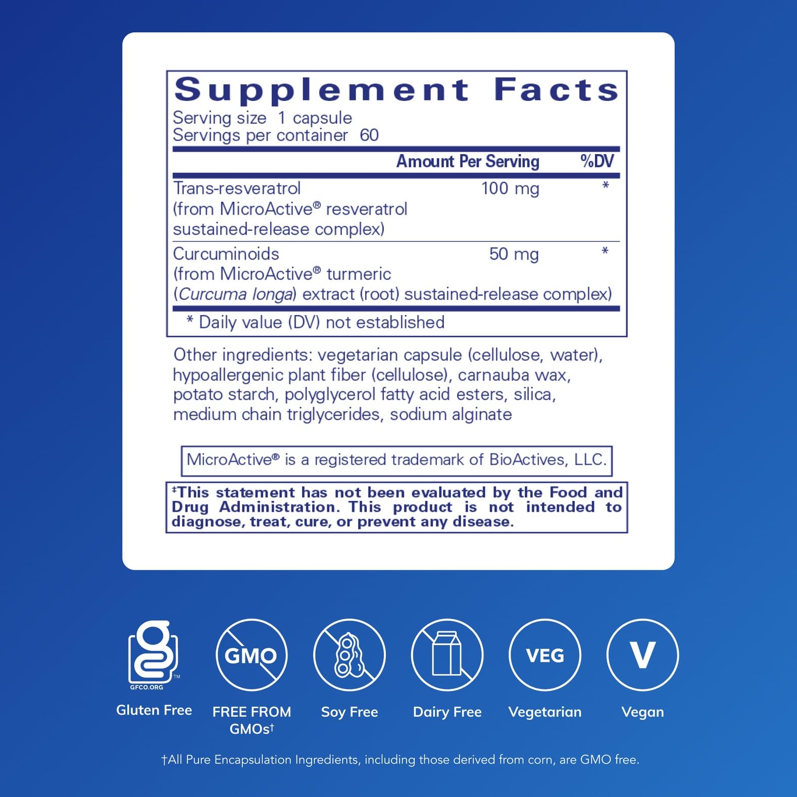 ResCu-SR by Pure Encapsulations – Hypoallergenic Longevity, Cardio & Neurological Support | 60 Capsules