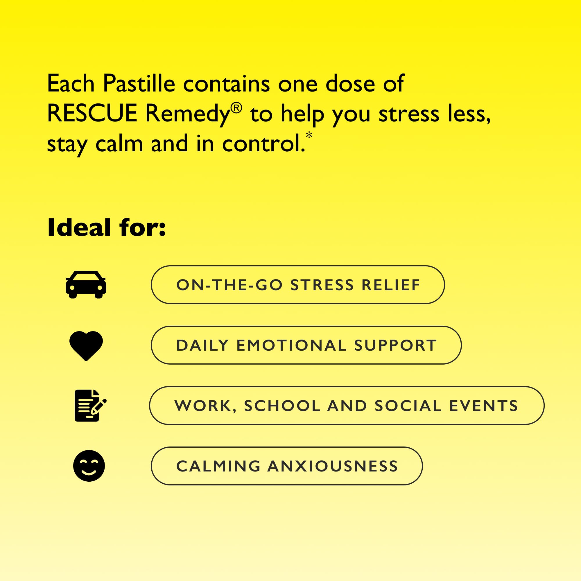 RESCUE Bach PASTILLES Mixed Berry – Stress Relief Lozenges (6 Pack)