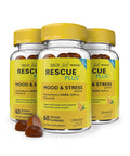 RESCUE Bach Plus Mood & Stress Gummies – Daytime Calm, Vegan, 3-Pack