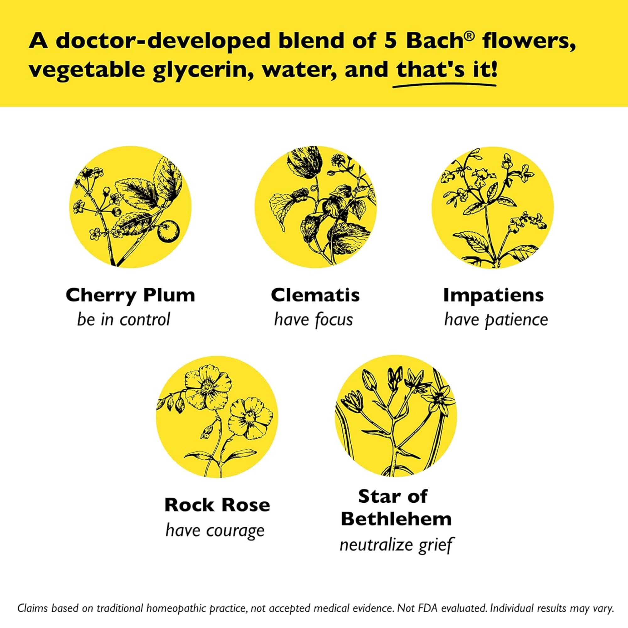 RESCUE Bach Remedy Dropper 10mL Pack of 2 | Natural Stress Relief
