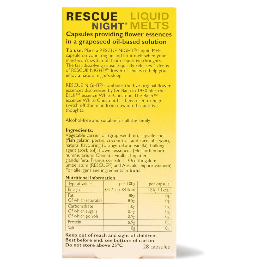 BACH RESCUE SLEEP Liquid Melts – Natural Sleep Aid, Melatonin-Free | Orange Vanilla