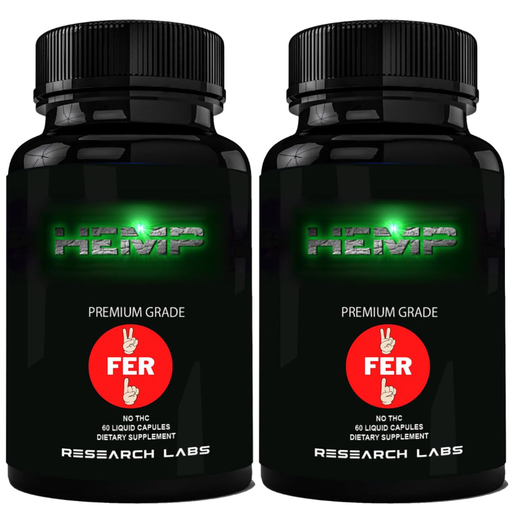 Research Labs Premium Hemp Capsules – 450,000mg, 2-for-1 Organic Oil