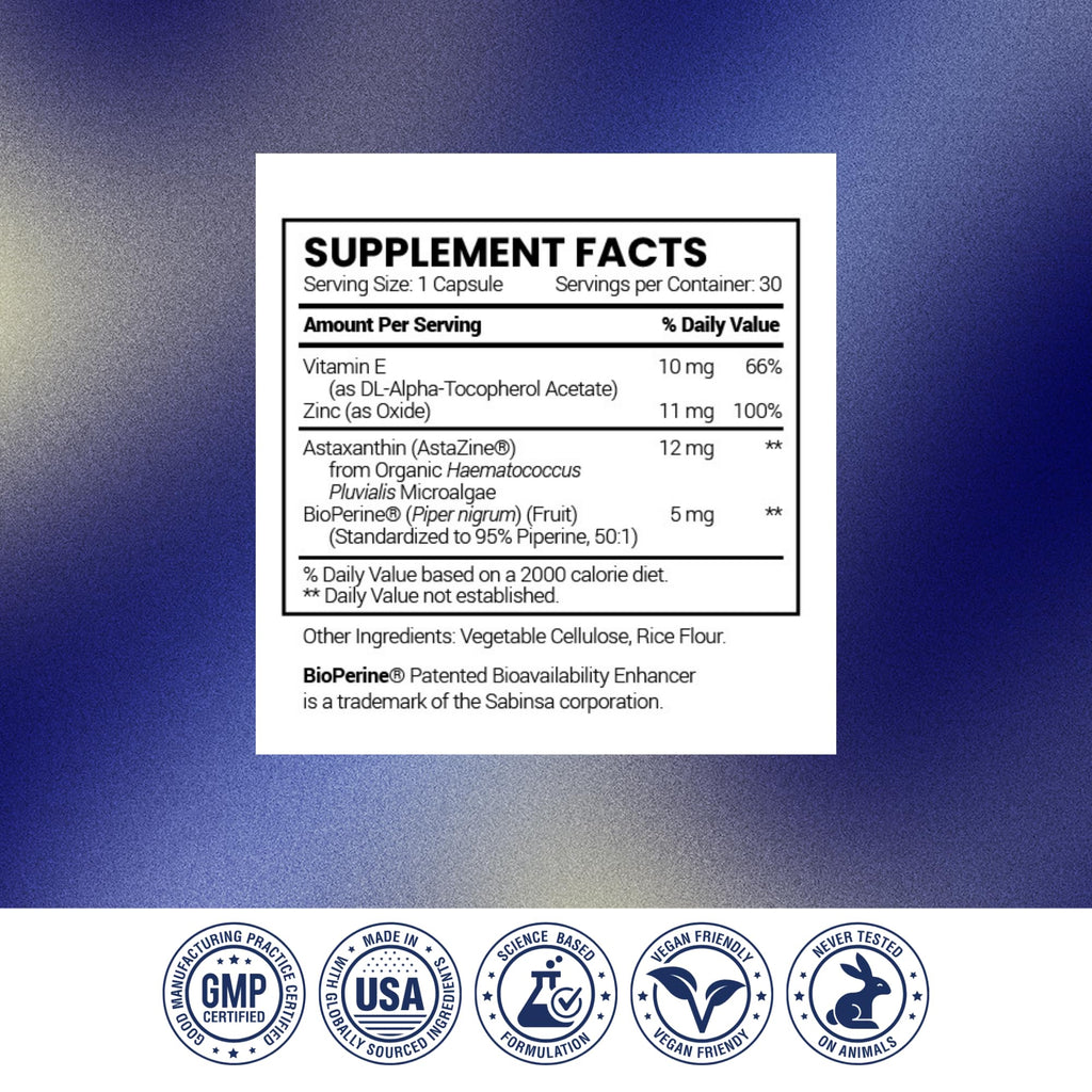 Research Verified Astaxanthin – Powerful Antioxidant for Skin, Eyes, Brain, Heart | 30 Capsules