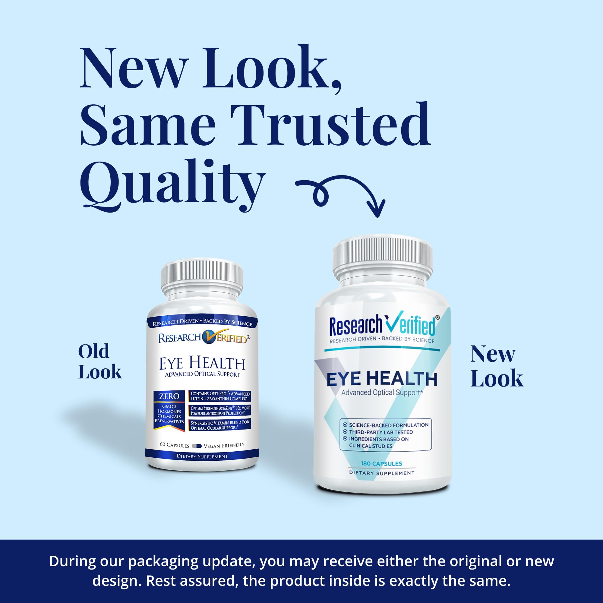 Research Verified Eye Health - Nourish and Protect Eyes and Vision, Support Healthy Retina, Improve Blood Supply to Eyes - Vitamins A, B, C, and E - 180 Capsules - 3 Month Supply - Made in The USA