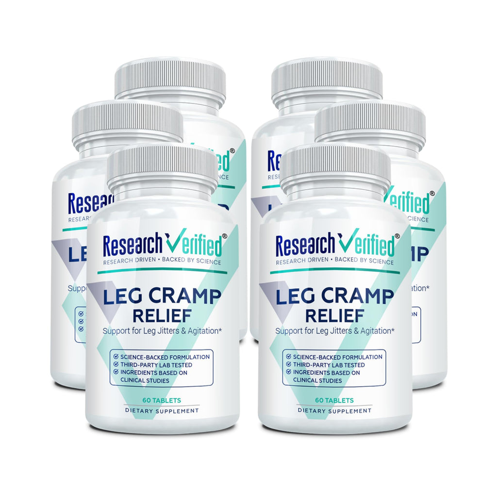 Research Verified Leg Cramps – Magnesium, B Vitamins, Ginger & Chamomile for Circulation Support – Vegan, 6-Month Supply