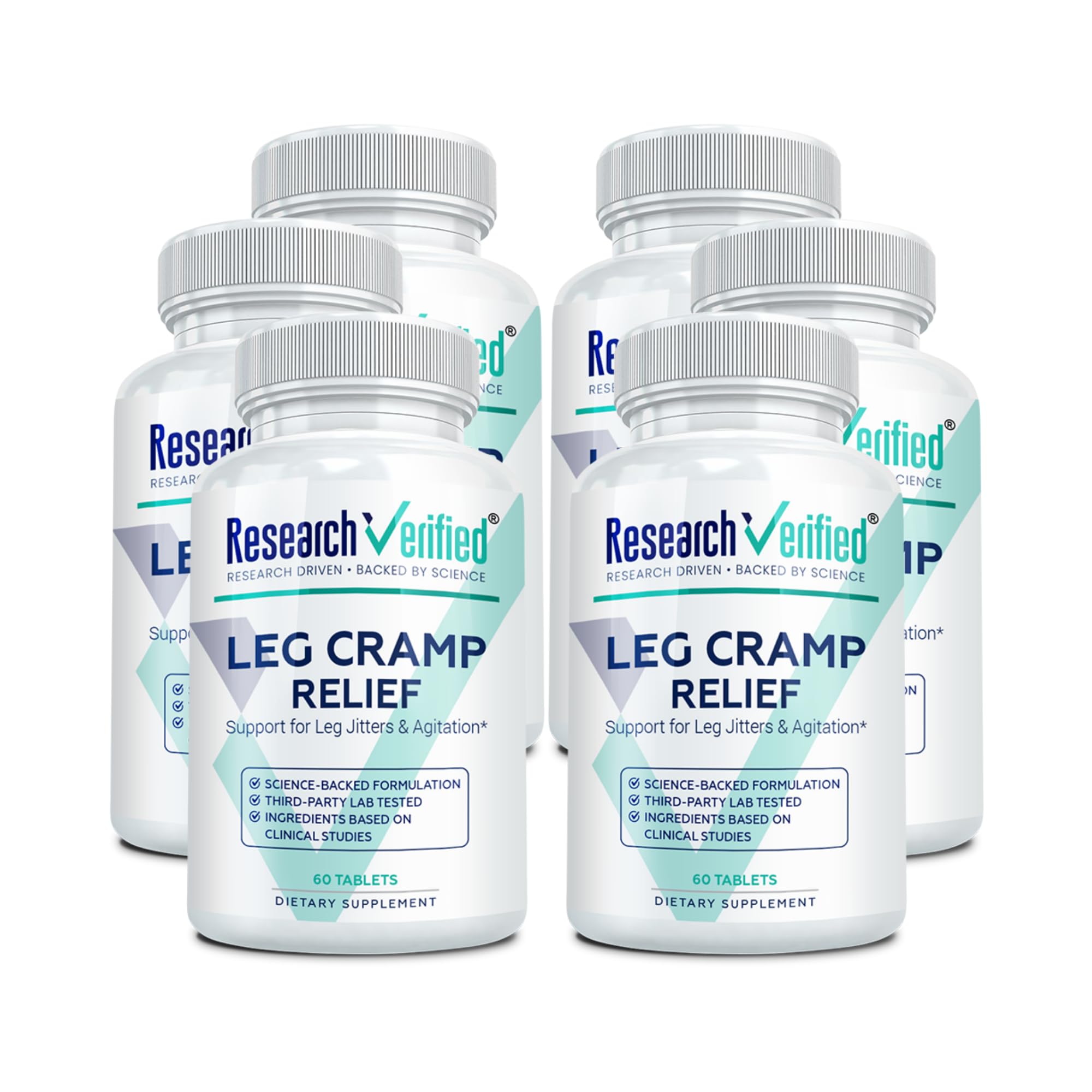 Research Verified Leg Cramps – Magnesium, B Vitamins, Ginger & Chamomile for Circulation Support – Vegan, 6-Month Supply