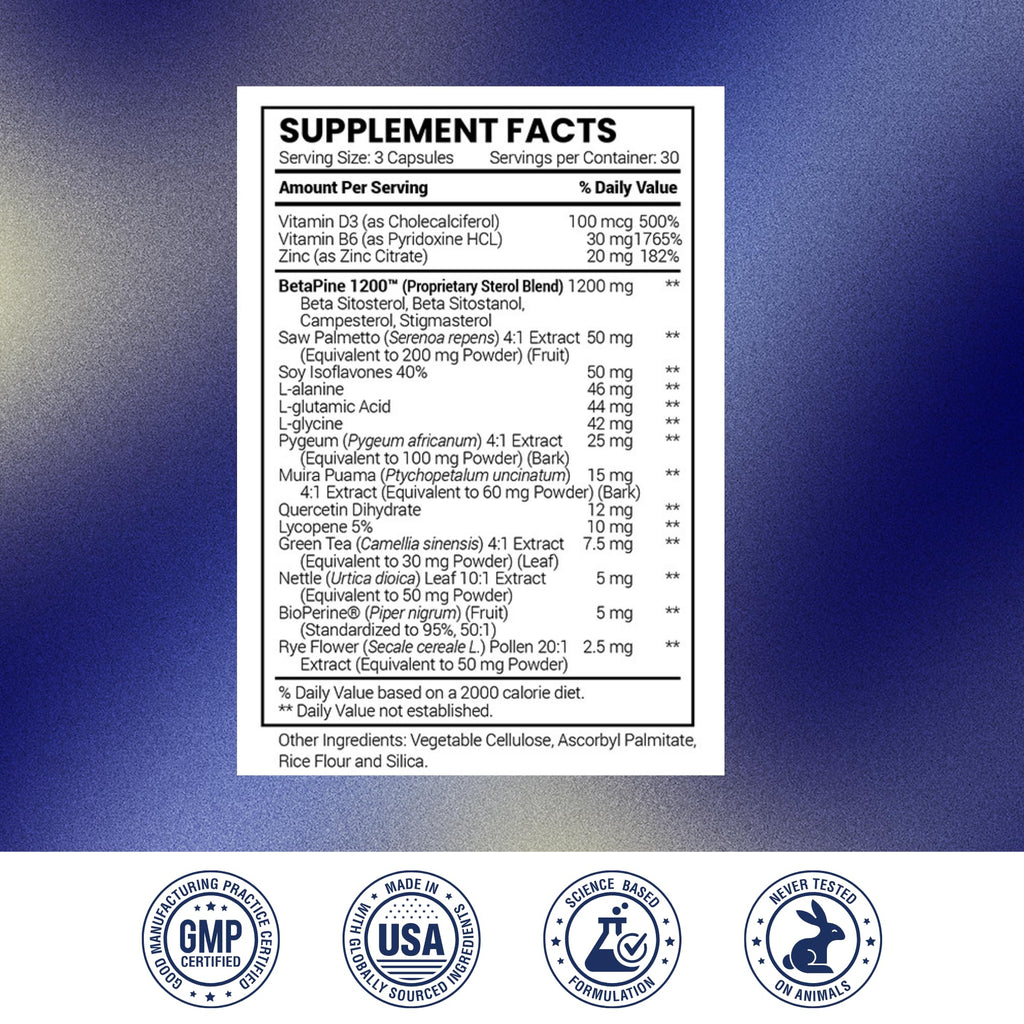 Research Verified ProstaRelief - Saw Palmetto & Bioperine – Prostate & Urinary Health (90 Capsules)