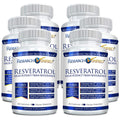 Research Verified Resveratrol - 98% Trans-Resveratrol 1000 mg, 60 Capsules per Bottle - 6 Bottles