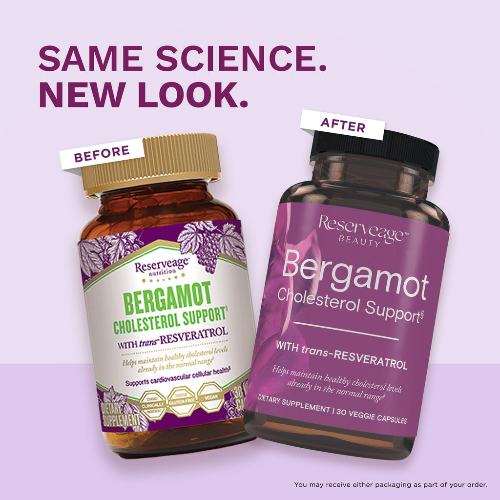 Reserveage Bergamot Cholesterol Support with Resveratrol – Heart Health Supplement | 30 Servings | Vegan & Non-GMO