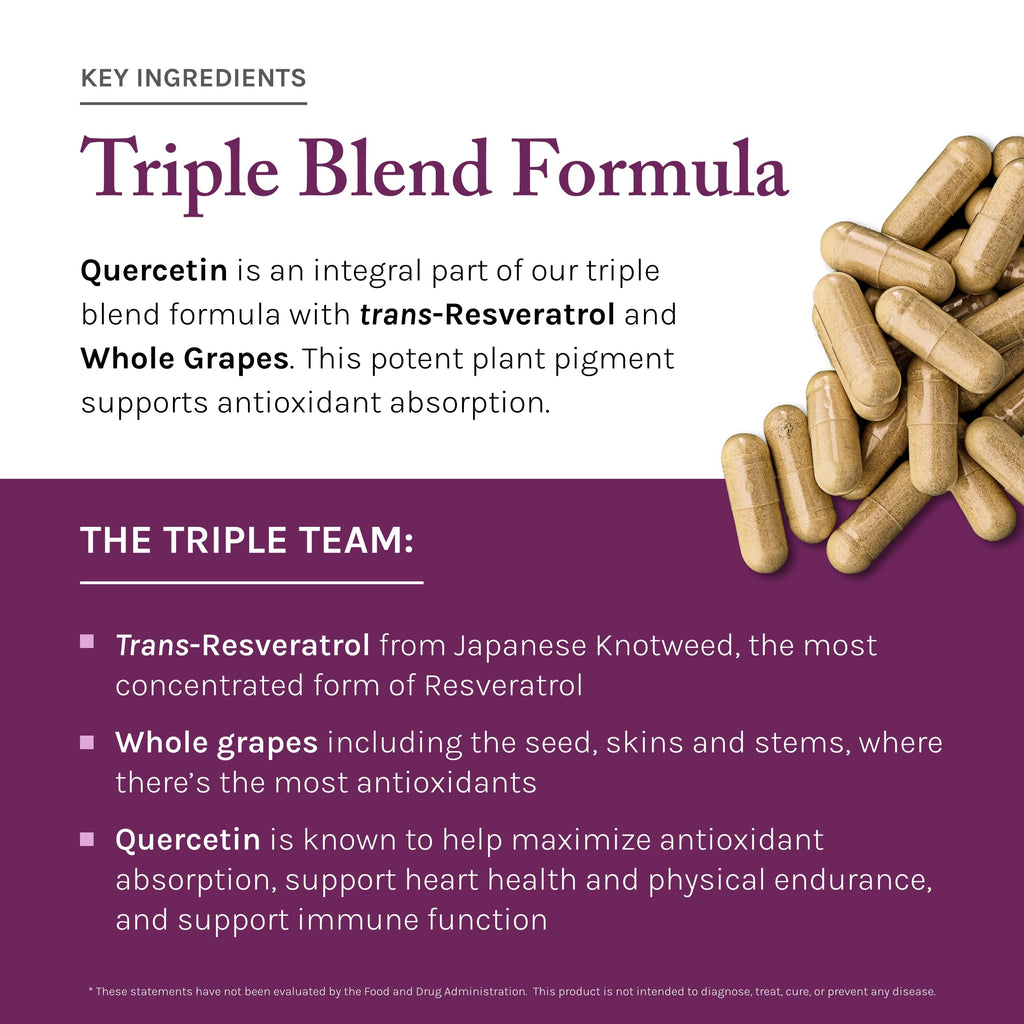 Reserveage Beauty Resveratrol 500 mg — Heart & Cellular Health Antioxidant Support | Vegan Capsule