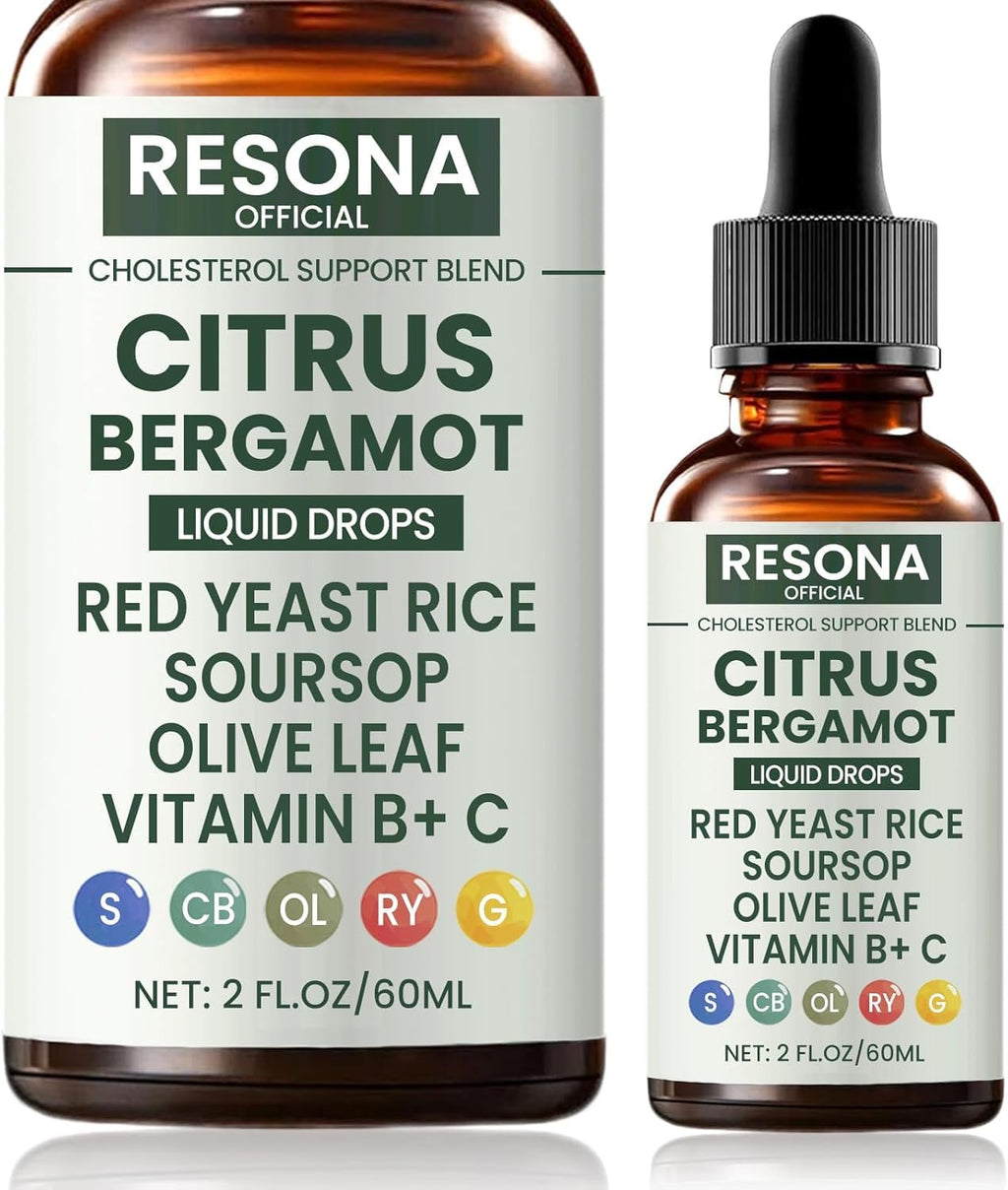 Resona Red Yeast Rice Cleanse - Citrus Bergamot Cholesterol Support Blend 2OZ