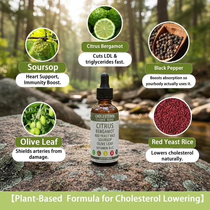 Resona Red Yeast Rice Cleanse – Citrus Bergamot Cholesterol Support (2 fl oz)