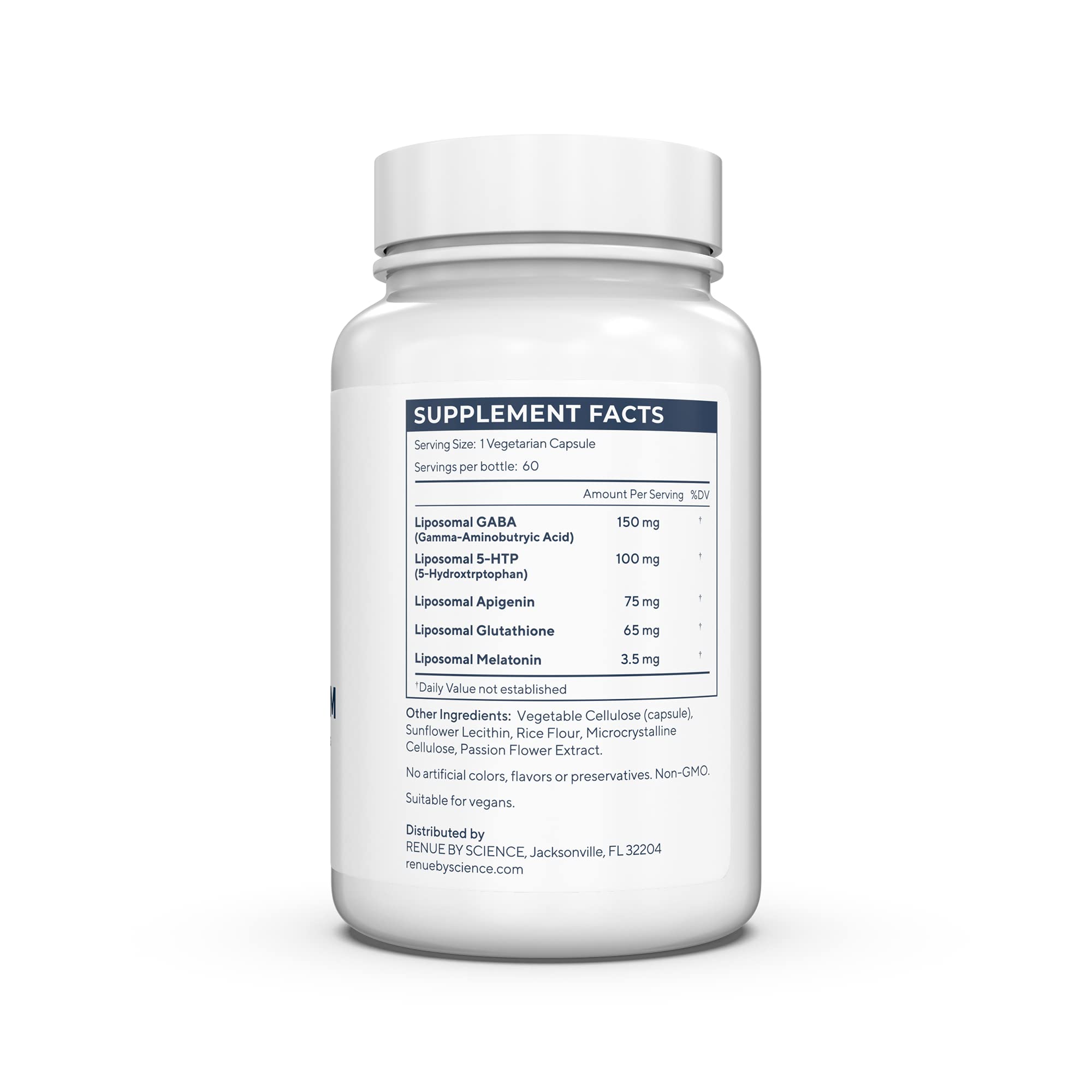 Renue By Science Restore PM | Liposomal Melatonin GABA Sleep Support | 60 Capsules | Made in USA | Non-GMO