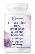 Resveratrol NAD 3,000mg – 240 Veggie Caps | NMNH 11-in-1 Antioxidant Blend