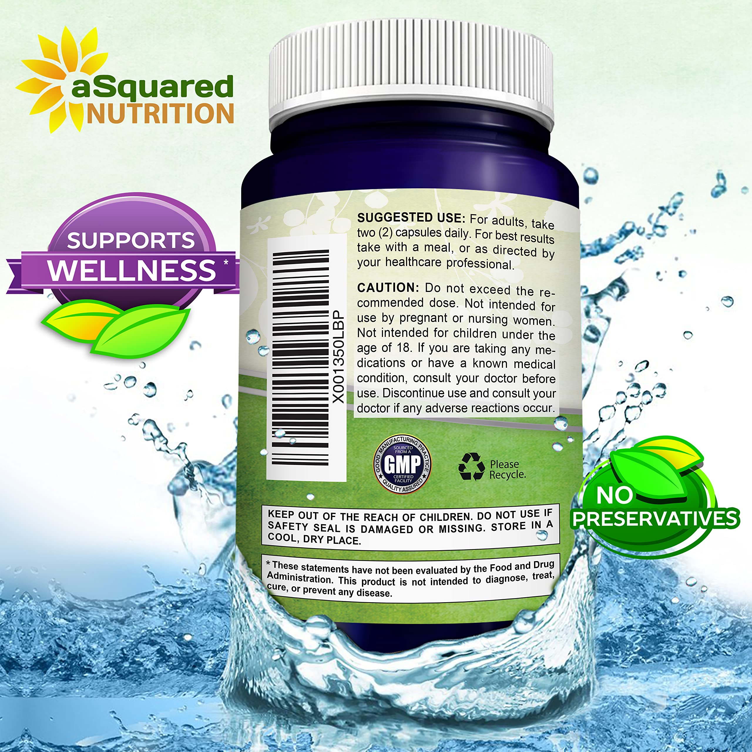 100% Natural Resveratrol 1000mg/Serving | 180 Capsules | Heart Health