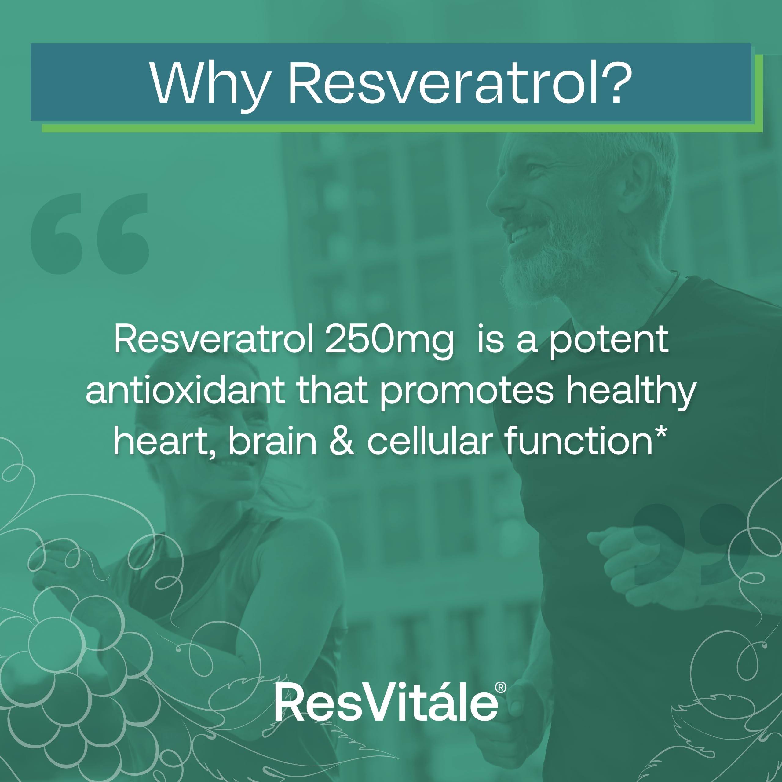 ResVitále Resveratrol 250 mg - 120 Veggie Capsules | Longevity