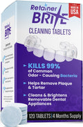 Retainer Brite Cleaner Tablets – 120 ct, Invisalign & Mouth Guard Cleaner | Made in USA