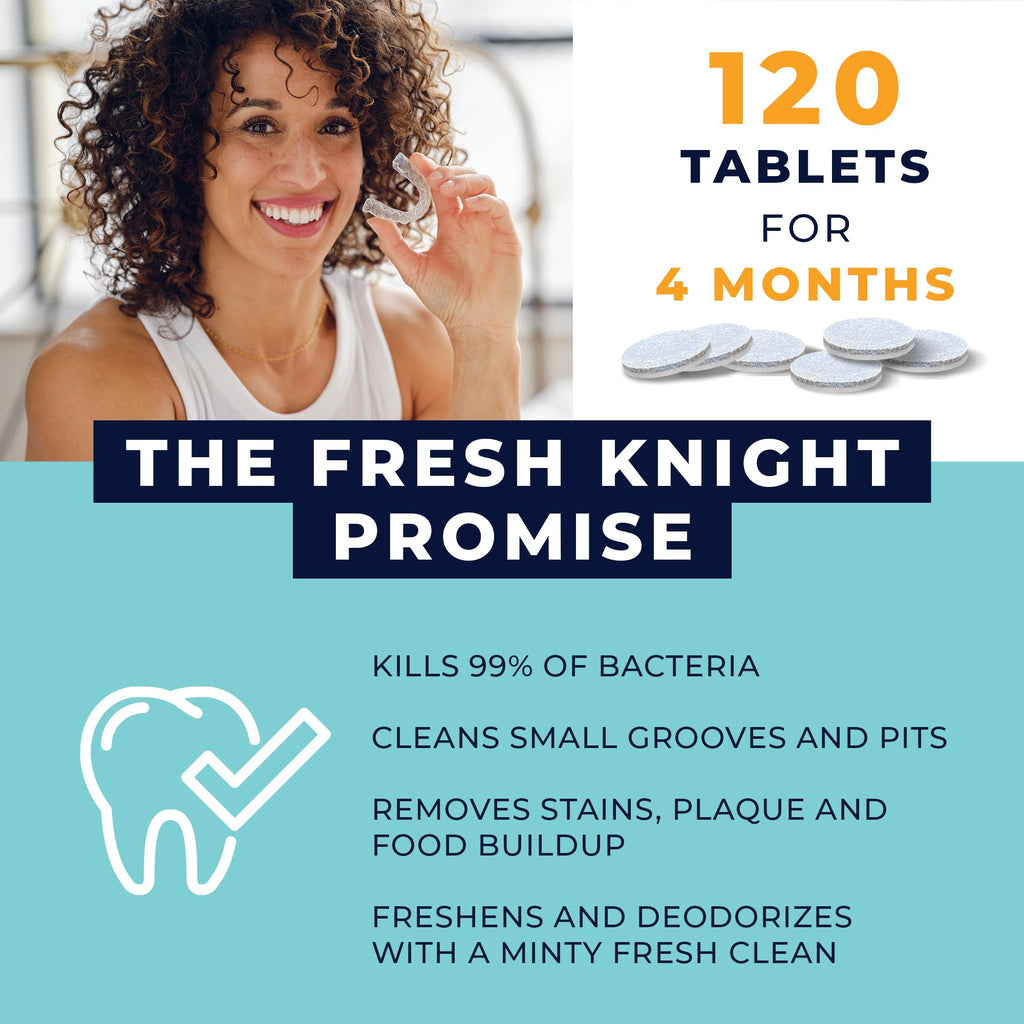 Retainer Cleaner Tablets 120 | Invisalign, Denture & Dental Appliance Cleaner - 4 Month Supply