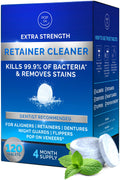Retainer Cleaner Tablets for Invisalign – Ultrasonic Cleaner Safe, 120 Tablets (4-Month Supply)