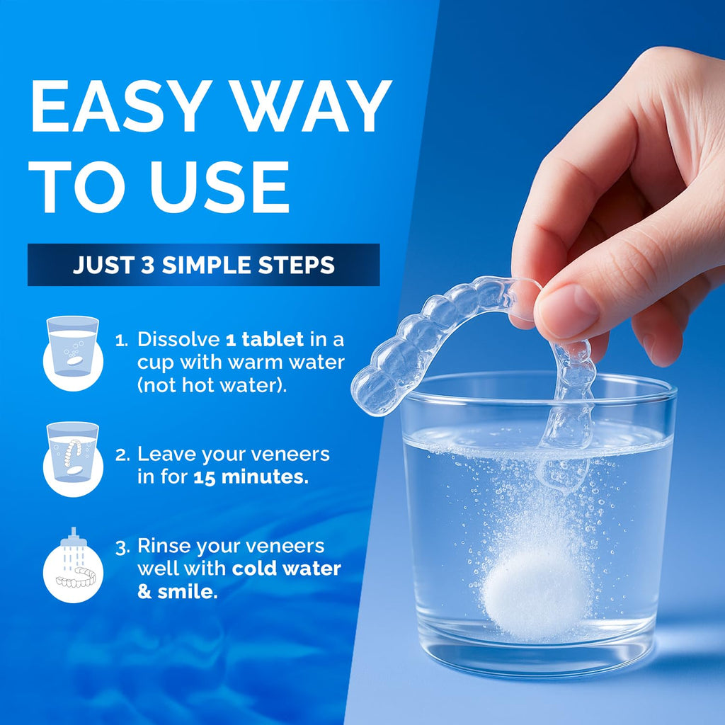 Retainer Cleaner Tablets for Invisalign – Ultrasonic Cleaner Safe, 120 Tablets (4-Month Supply)