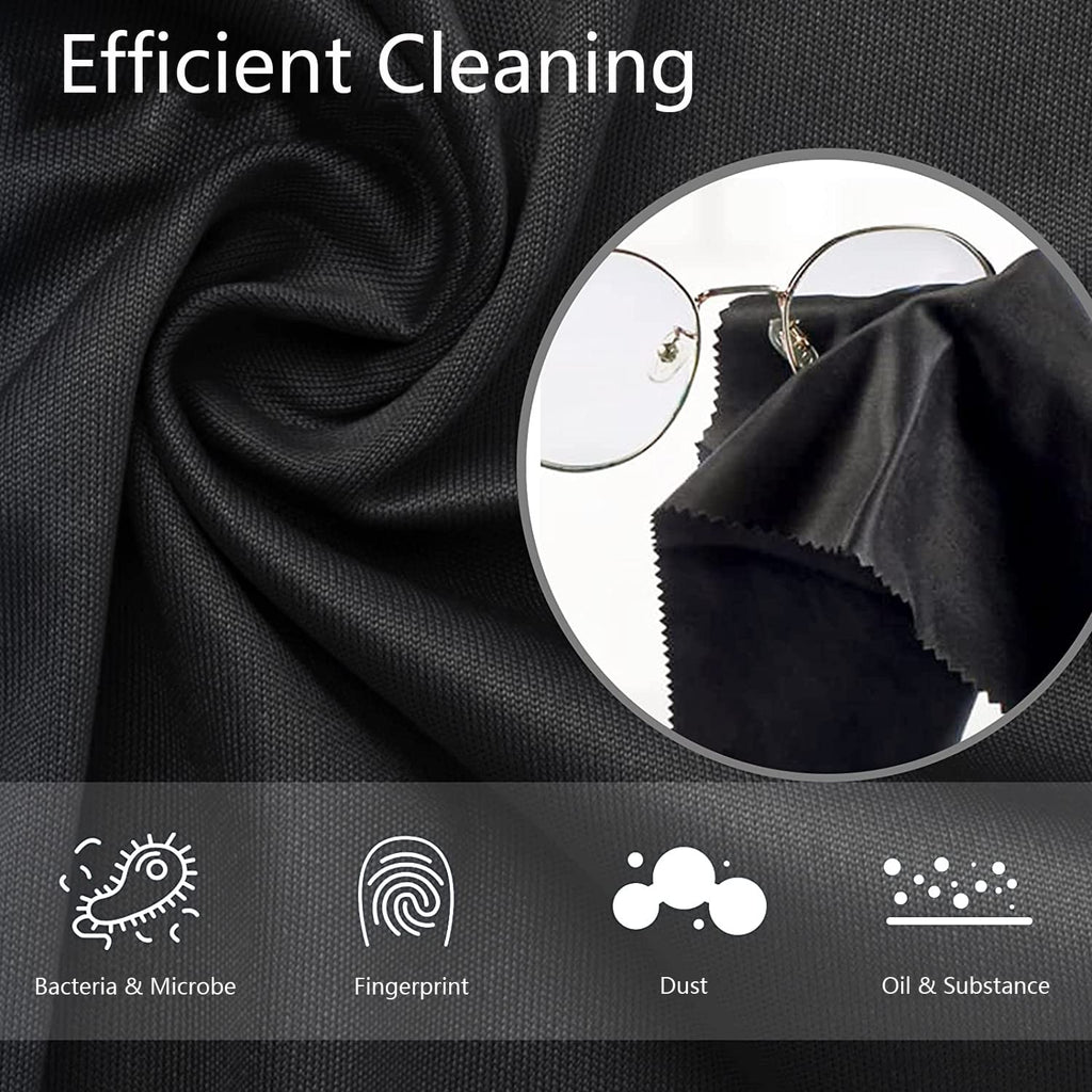 Extra Large 12x12 Microfiber Cleaning Cloths – 5-Pack for Eyeglasses & Screens