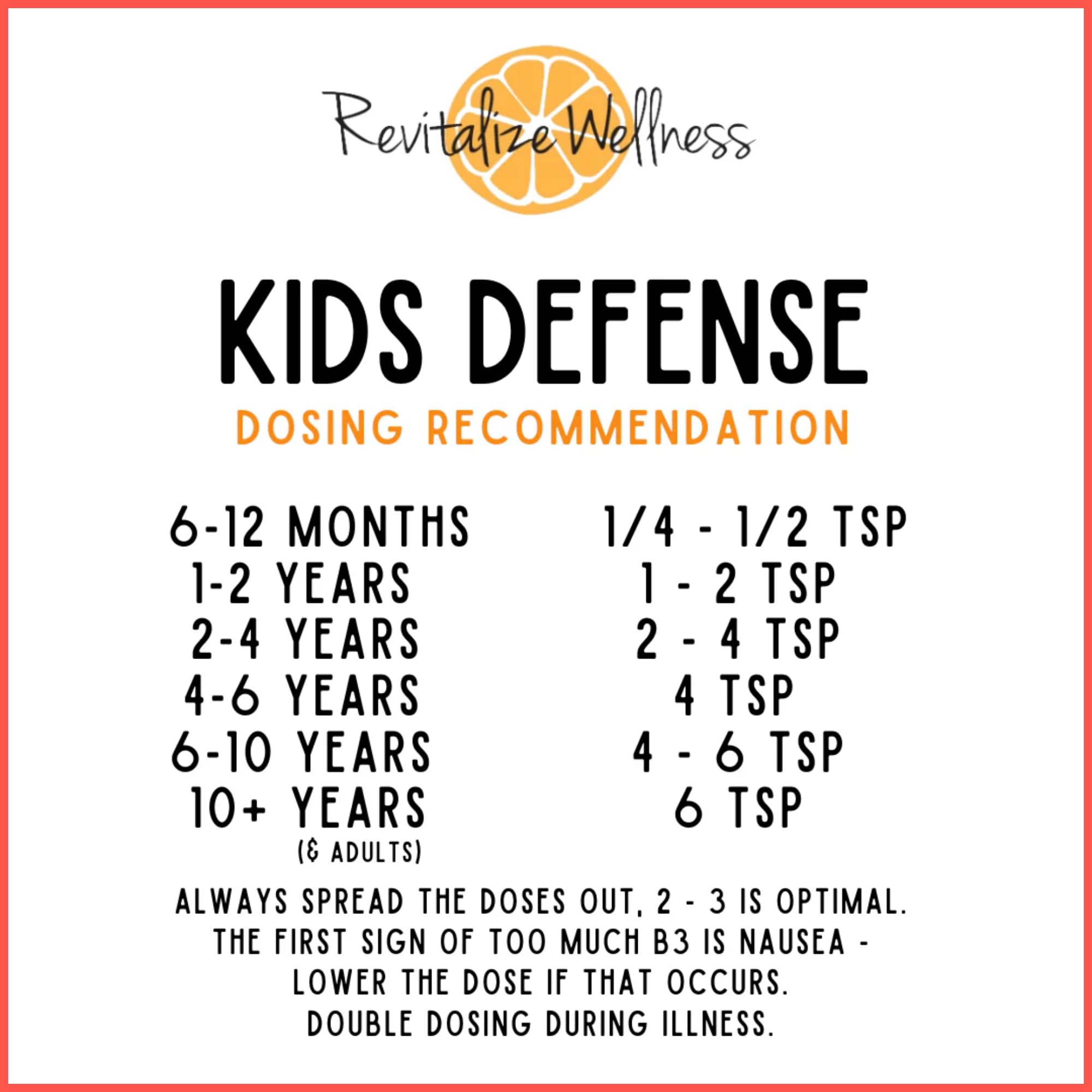 Revitalize Wellness Kids Defense Powder - 1000 mg Vitamin C, 250 mg B3, Fruit Punch, 120 Servings