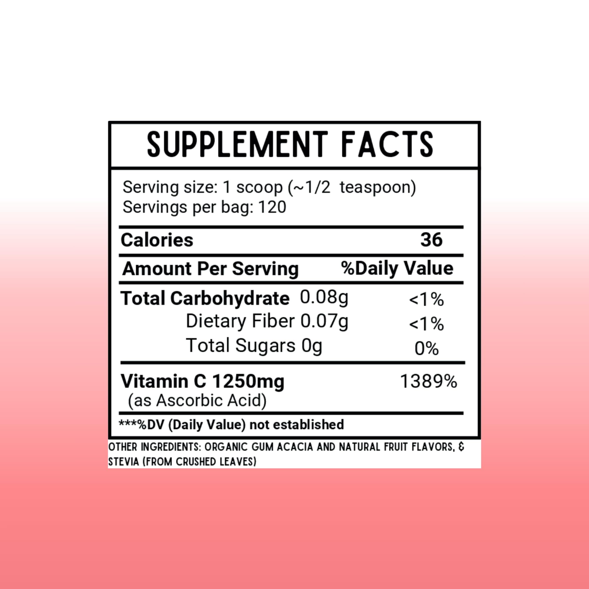 Revitalize Wellness Vitamin C Juice Powder – 1000 mg Vitamin C (Ascorbic Acid) per Serving | No Sugar Added | Strawberries & Cream | 120 Servings