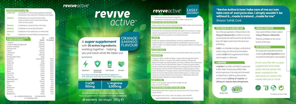 REVIVE ACTIVE Vitamin Mineral and Amino Complex - 30 Day, 30 Sachets