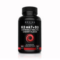 Revive Herbs Vitamin K2 D3 Cherry Chewables – MK7 75 mcg + D3 2000 IU for Bone & Heart Health | 90-Count