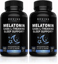 Revive Herbs Melatonin GABA L-Theanine – 60 Veggie Capsules (2-Pack)