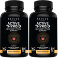 Revive Herbs Thyroid Support - Ashwagandha, Iodine, Selenium, Magnesium, Zinc & B12 | 60 Capsules x 2