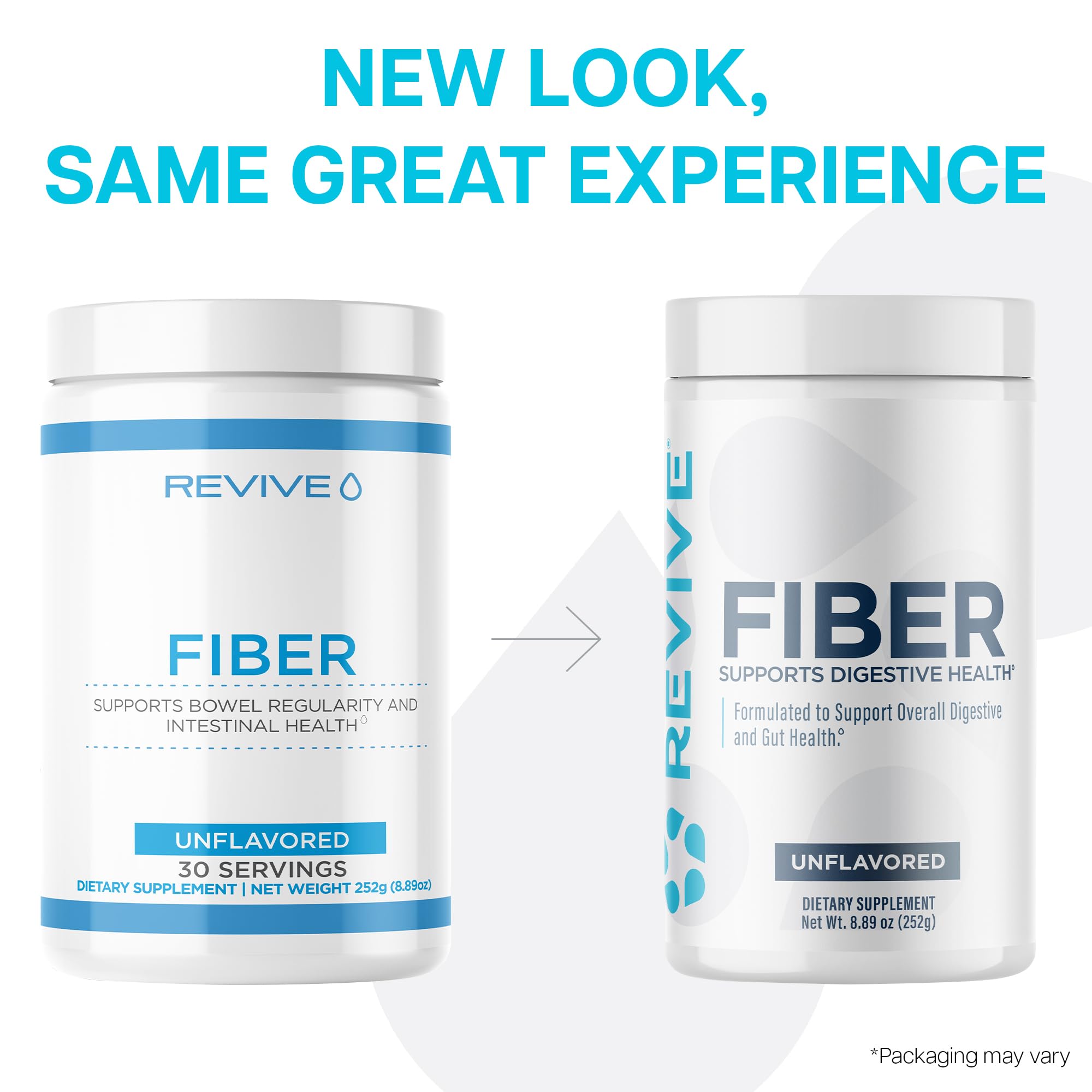 Revive MD Fiber Supplement for Digestive Health – 5g Fiber per Serving with Psyllium Husk (Unflavored, 30 Servings)