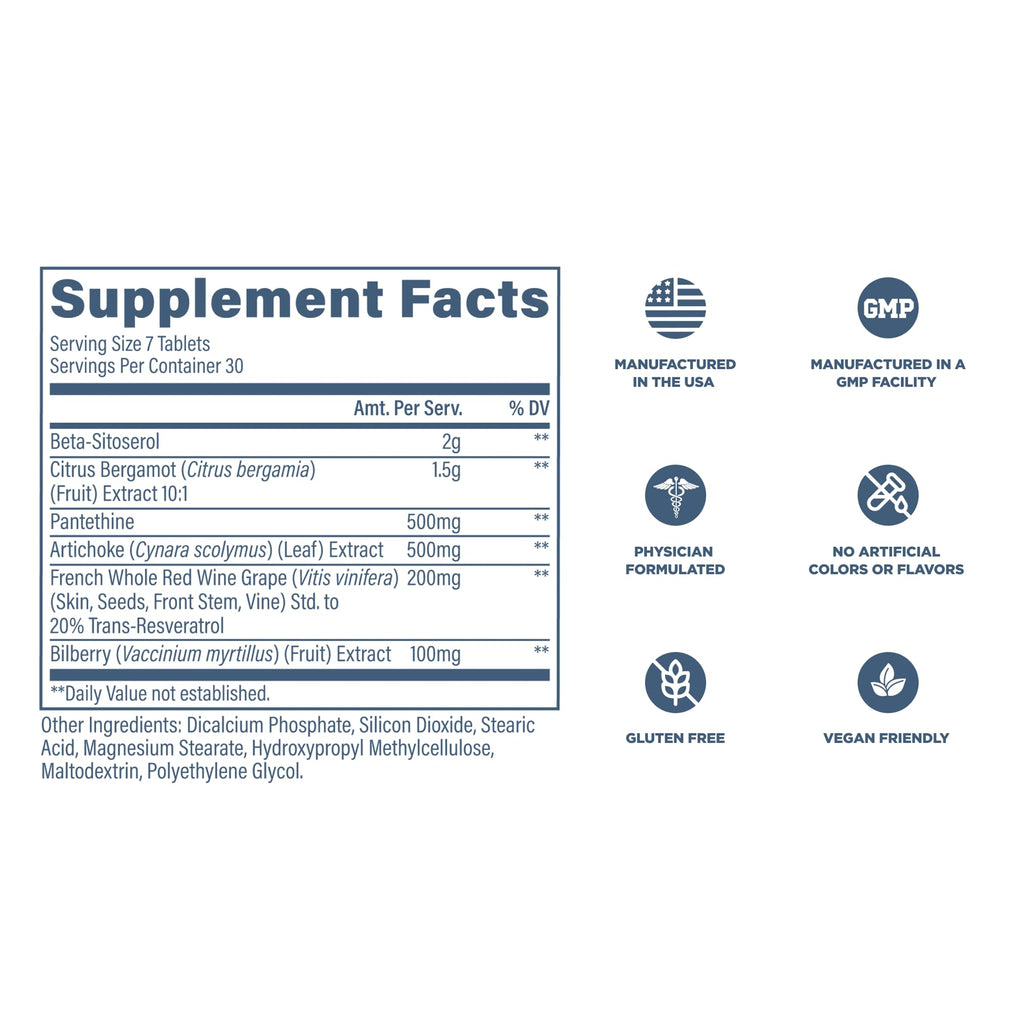 Revive MD Lipid Support Formula – Healthy Cholesterol, Endothelial & Triglyceride Support (30 Servings)