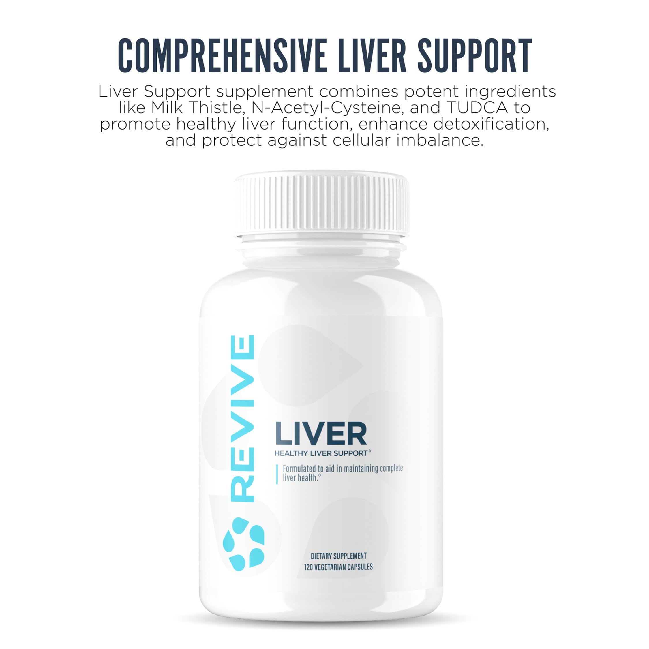 Revive MD Natural Liver Cleanse: Milk Thistle, NAC & TUDCA Detox | 120 Capsules