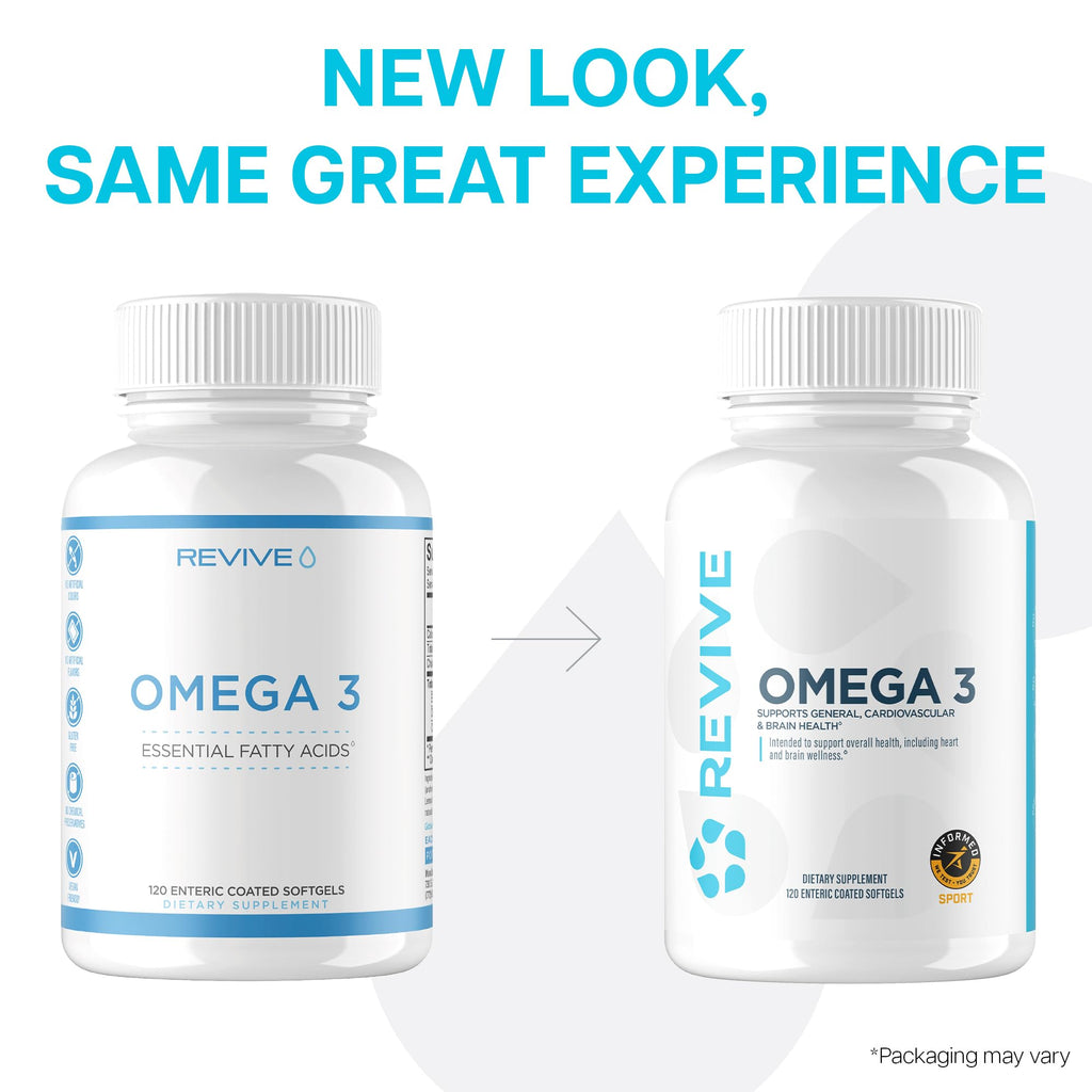 Revive MD Omega-3 Fish Oil Softgels – EPA & DHA for Heart, Brain & Joints | Vegan-Friendly, Gluten-Free (120 Softgels, 60 Servings)