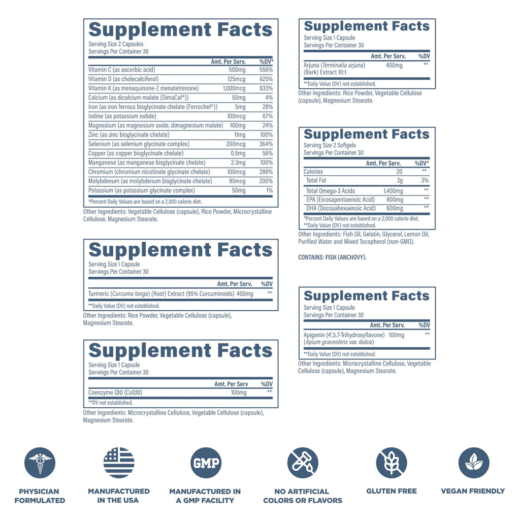 Revive MD Essential Vitamin Packs for Men & Women – Daily Multivitamin Packets with Arjuna & Turmeric Extract (30 Servings) – Travel-Friendly
