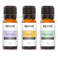 Top 3 Essential Oils Kit by Revive – Lavender, Lemon & Peppermint (100% Pure)