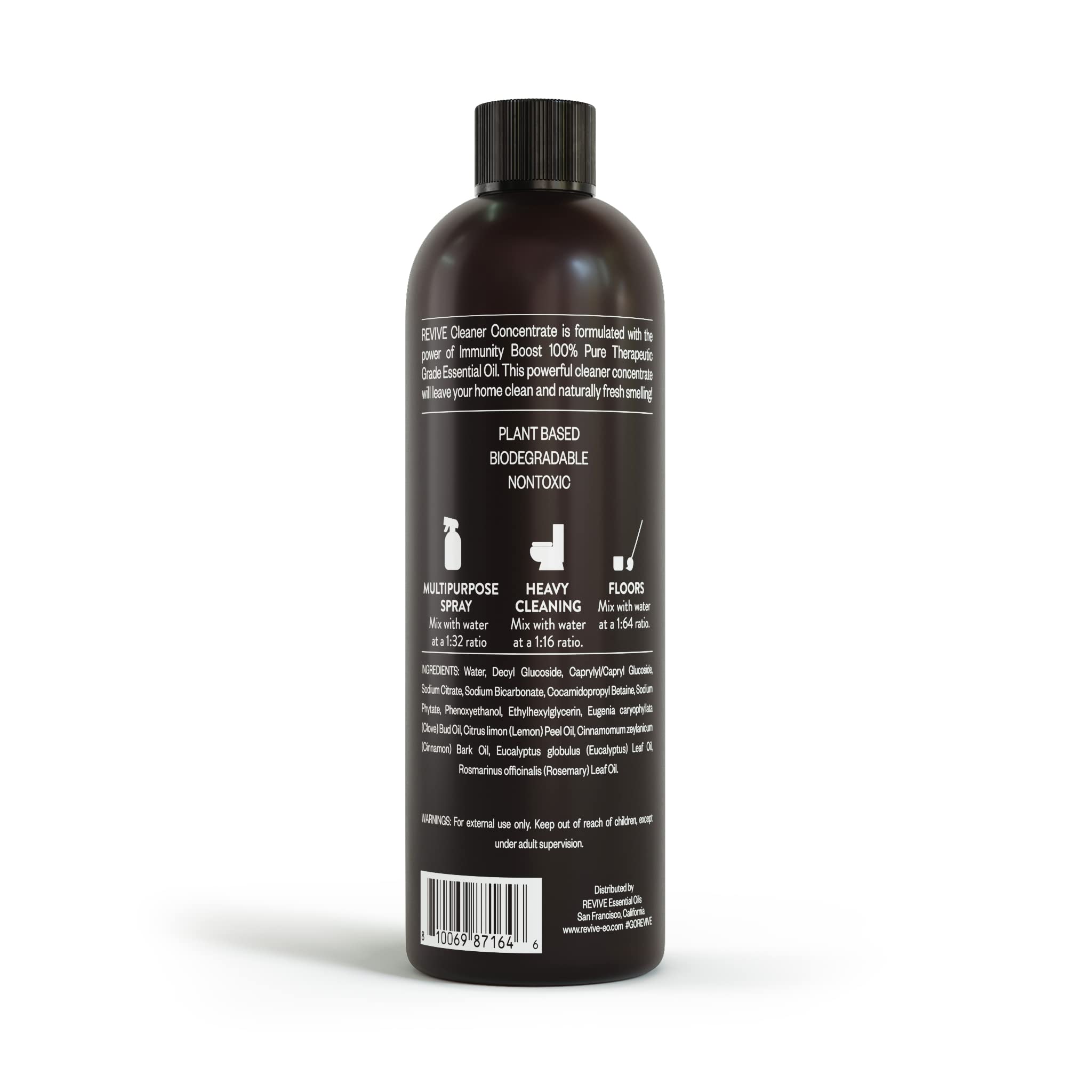 REVIVEEO Immunity Boost Cleaner Concentrate – Plant-Based, Non-Toxic Multi-Purpose Cleaner