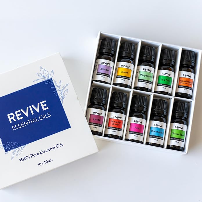 Starter Kit by Revive Essential Oils – 100% Pure Therapeutic Grade Oils for Diffuser and Massage